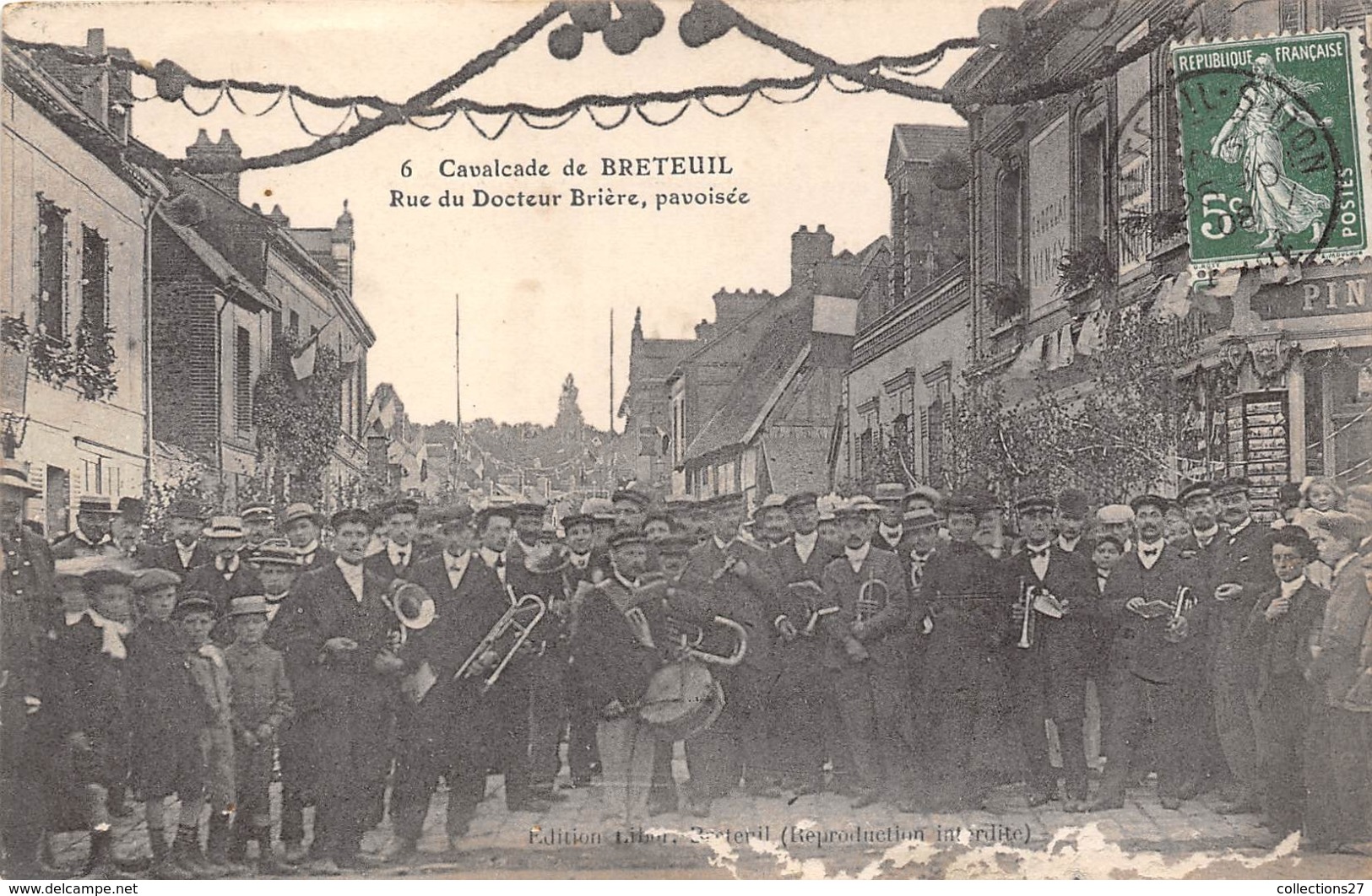 27-BRETEUIL- CAVALCADE DE BRETEUIL, RUE DE DOCTEUR BRIERE, PAVOISEE - Breteuil