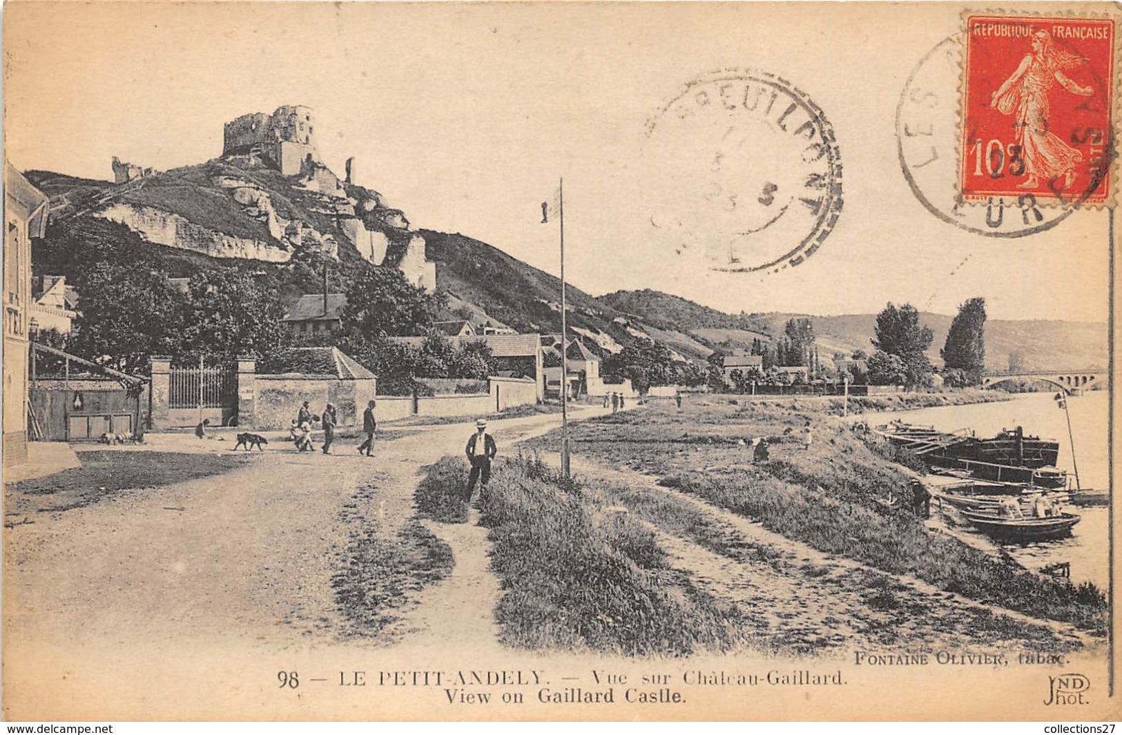 27-LES ANDELY- LE PETIT ANDELY- VUE SUR LA CHATEAU GAILLARD, - Les Andelys