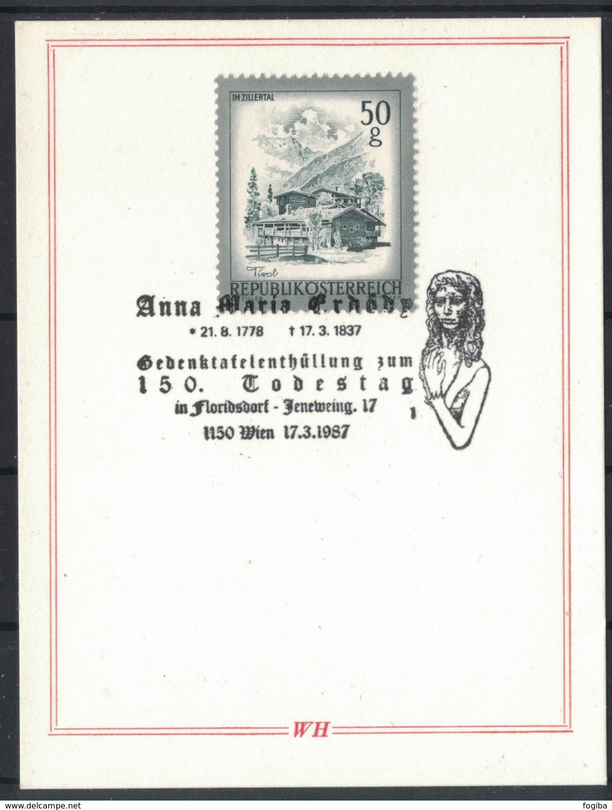 JP343     Austria, Österreich - 150.Tt. Anna Maria Erdödy, Beethoven, Floridsdorf, Wien 17.3.1987 - Frankeermachines (EMA)