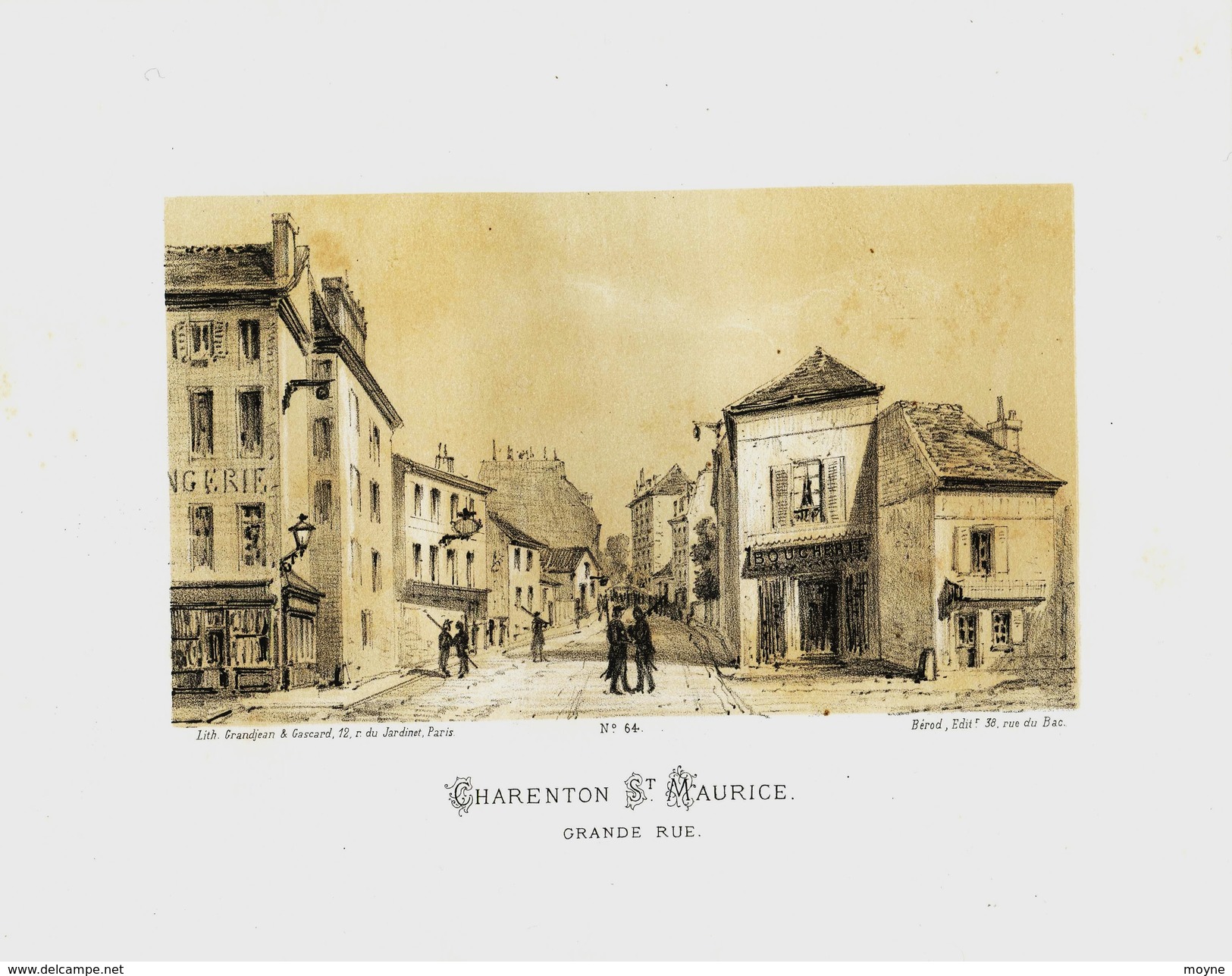 Litho    CHARENTON St MAURICE 3  -  SIEGE De PARIS  1871 - Col.Garde Nationale Mobile De La Seine 7éme Bat.- Militaria - Sonstige & Ohne Zuordnung