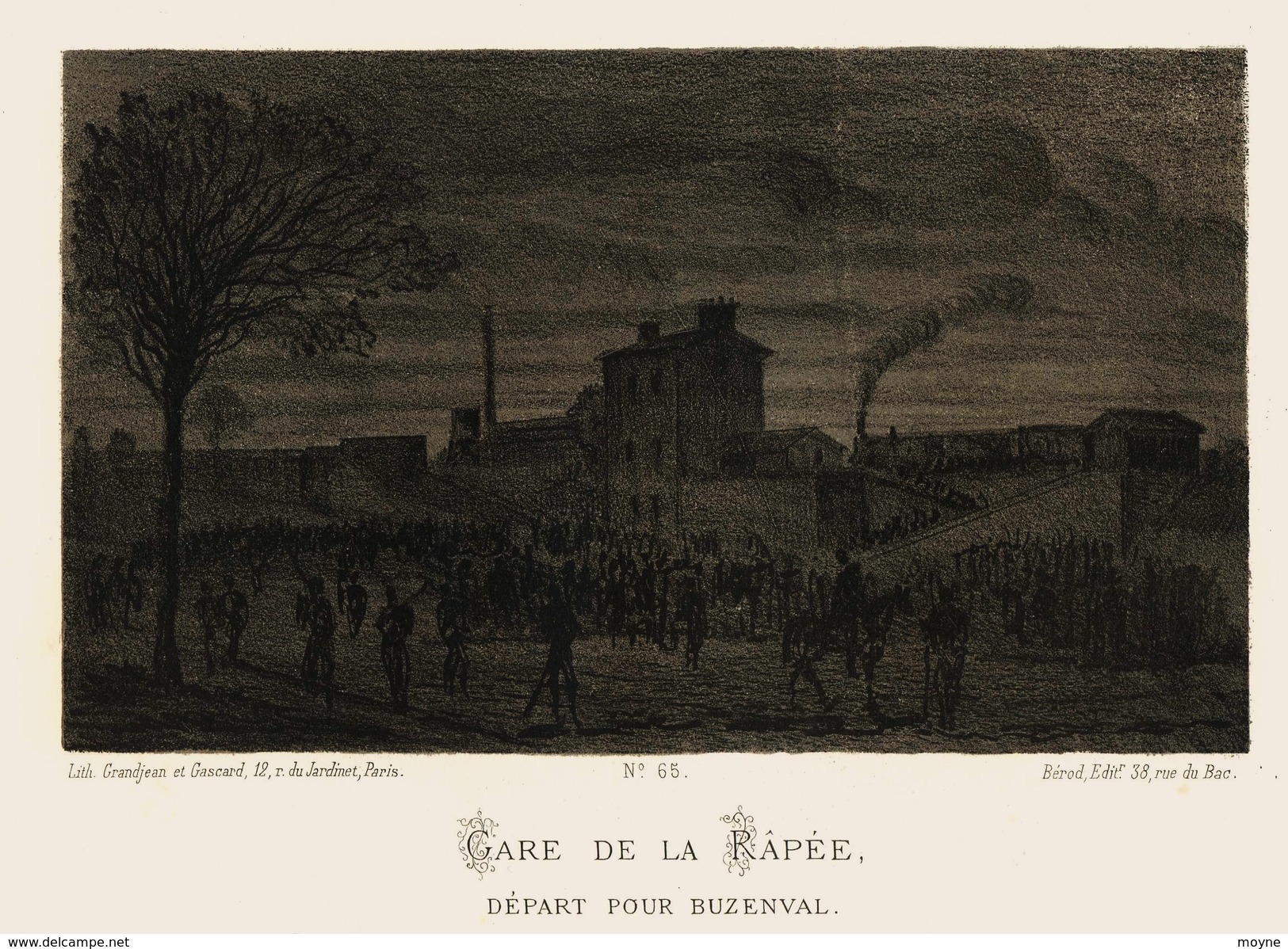 Litho  GARE De La RAPEE   SIEGE De PARIS  1870 - Col.Garde Nationale Mobile De La Seine 7éme Bat.- Militaria - Altri & Non Classificati