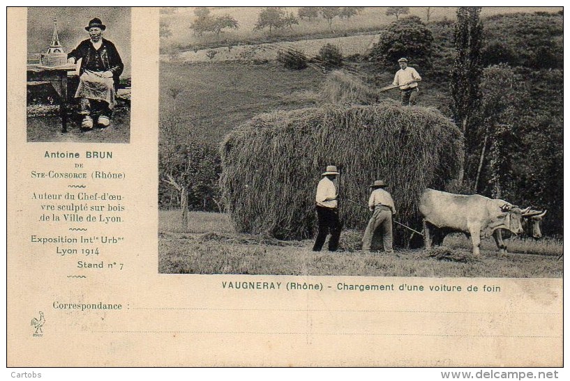 69 VAUGNERAY  Chargement D'une Voiture De Foin - Otros & Sin Clasificación