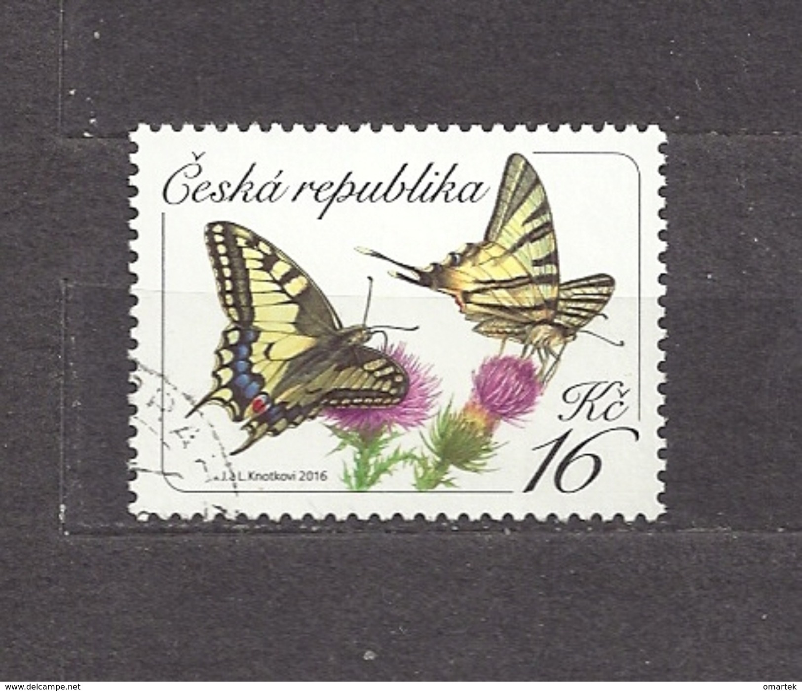 Czech Republic Tschechische Republik 2016 ⊙ Mi 881 Schmetterlinge, Butterflies. Yellow Swallowtail Papilio C21 - Oblitérés