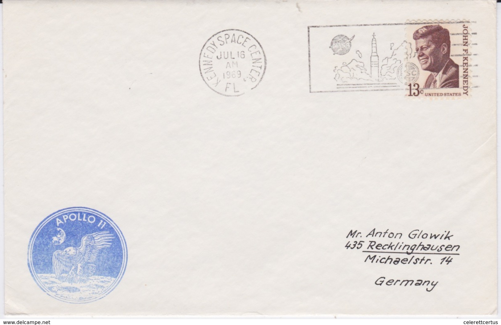 United States-1969 Apollo 11 "The Eagle Has Landed" First Man On The Moon Flight Cover - Storia Postale