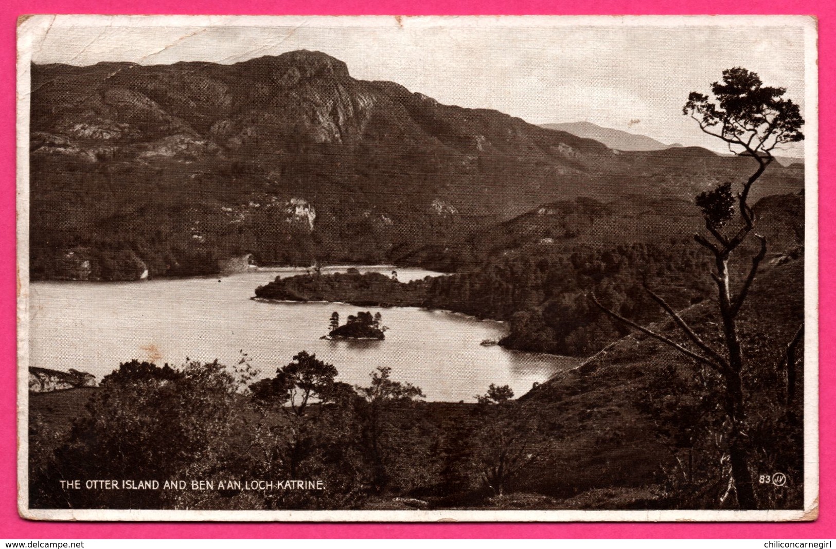 Timbre 1½ - Three ... - Marcophilie Perthshire 1931 - The Otter Island And Ben A'An Loch Katerine - 1931 - VALENTINE'S - Lettres & Documents