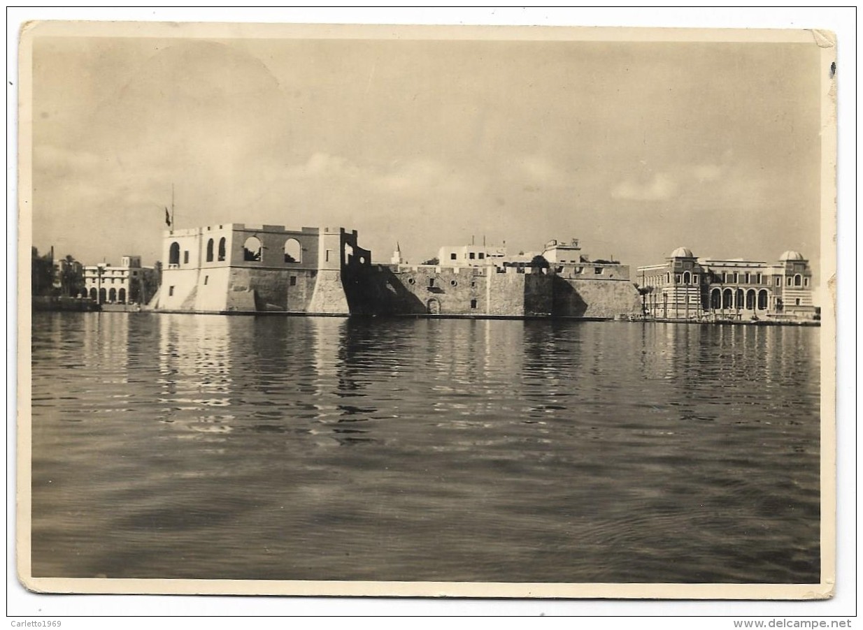 LIBIA TRIPOLI - CASTELLO E CASSA DI RISPARMIO 1937  VIAGGIATA  FG - Libyen