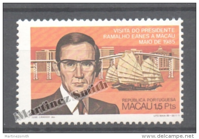 Macao 1985 Yvert 508, Visit Of The Republic Portuguese President Ramalho Eanes - MNH - Ongebruikt