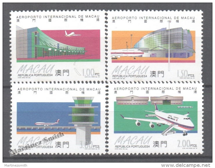 Macao 1995 Yvert 786-89, Macao International Airport - MNH - Nuovi