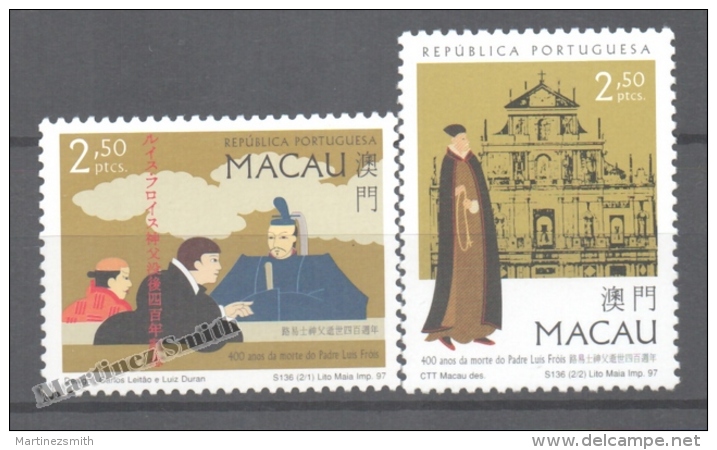 Macao 1997 Yvert 863-64, Pere Luis Frois 400th Anniv. Of Death - MNH - Nuevos