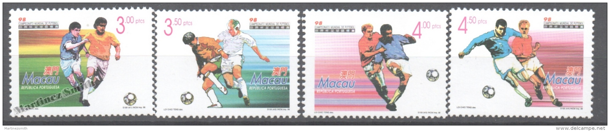 Macao 1998 Yvert 905-08, France World Footbal Cup - MNH - Ungebraucht
