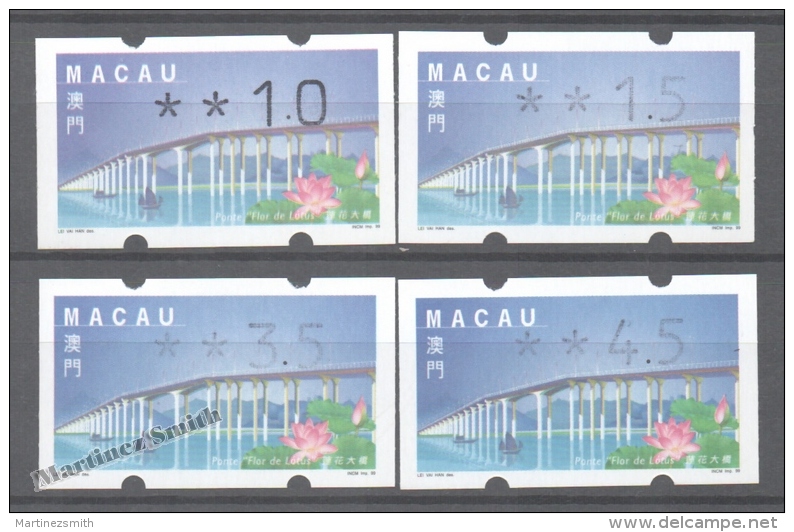 Macao 1999 Yvert 2  ATM Label, Bridge Lotus Flower - MNH - Nuevos