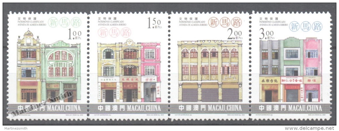 Macao 2000 Yvert 992-95, Heritage Class. The Avenue Of Almeida Ribeiro - MNH - Ungebraucht