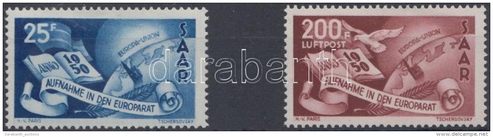 ** 1950 Eur&oacute;pa Tan&aacute;cs Sor Mi 297-298 - Altri & Non Classificati