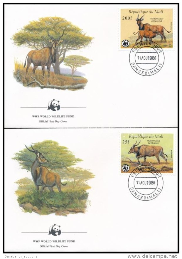 1986 WWF: J&aacute;vorantilop Sor 4 FDC-n Mi 1078-1081 - Altri & Non Classificati