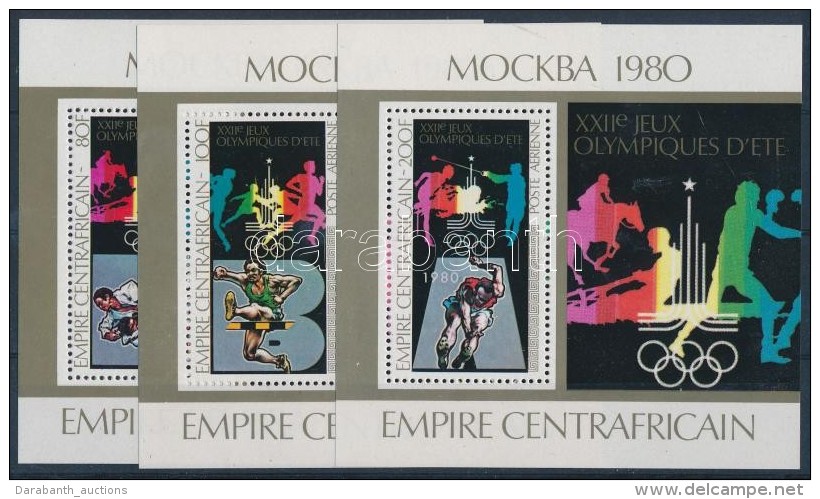 ** 1979 Ny&aacute;ri Olimpia, Moszkva 3 Db Blokk Mi 62-64 - Altri & Non Classificati