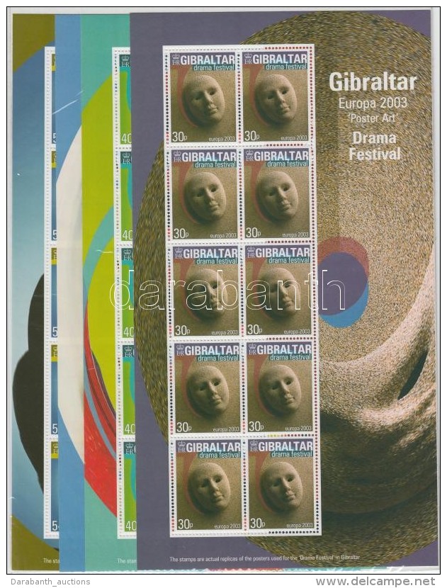 ** 2003 Eur&oacute;pa: Plak&aacute;tmÅ±v&eacute;szet Kis&iacute;v Sor Mi 1032-1035 - Altri & Non Classificati