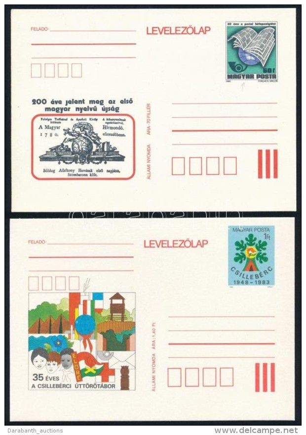 1980-1983 2 Db Haszn&aacute;latlan D&iacute;jjegyes LevelezÅ‘lap Polosk&aacute;va / 2 Different PS-card With Colour... - Altri & Non Classificati