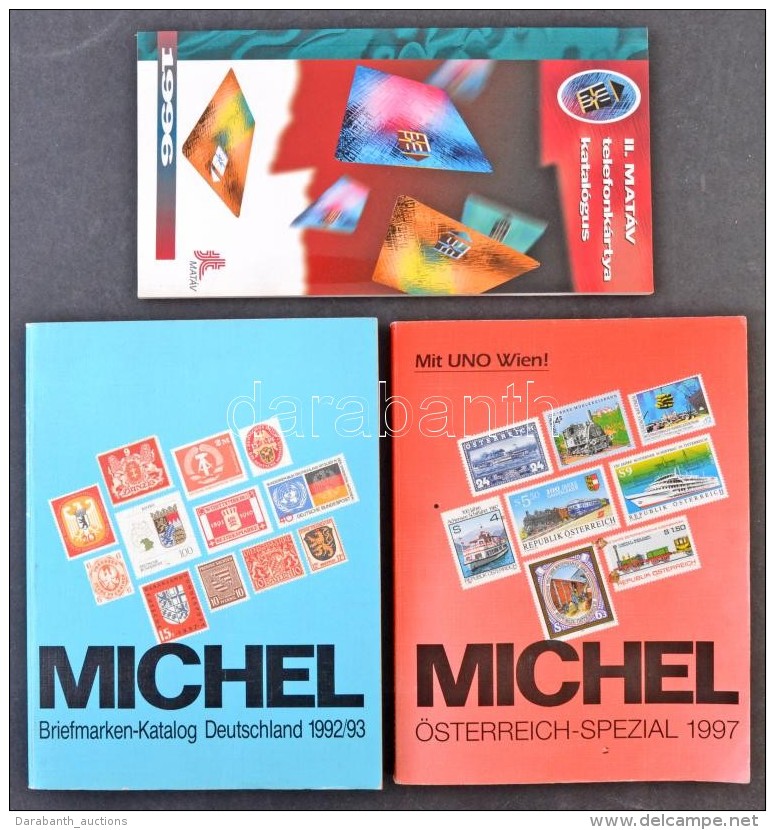 Michel Briefmarken-Katalog Deutschland 1992/93 + Michel &Ouml;sterreich-Spezial 1997 + Telefonk&aacute;rtya... - Altri & Non Classificati