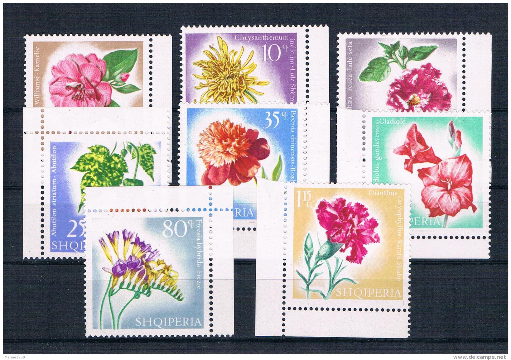 Albanien 1967 Blumen Mi.Nr. 1143/50 Kpl. Satz ** - Albanie