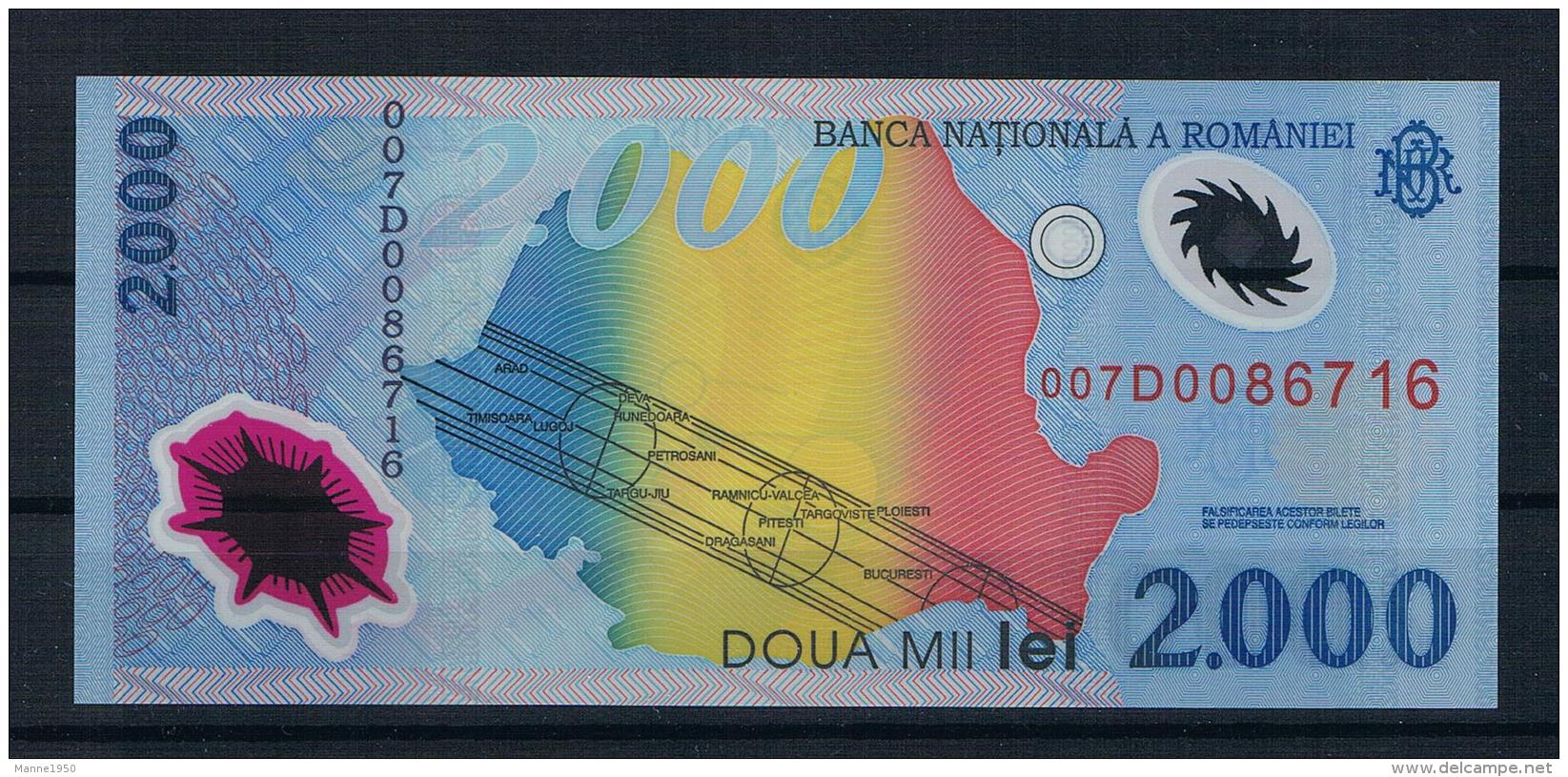 Rumänien 1999 Banknote 2000 Lei Sonnenfinsternis - Roumanie