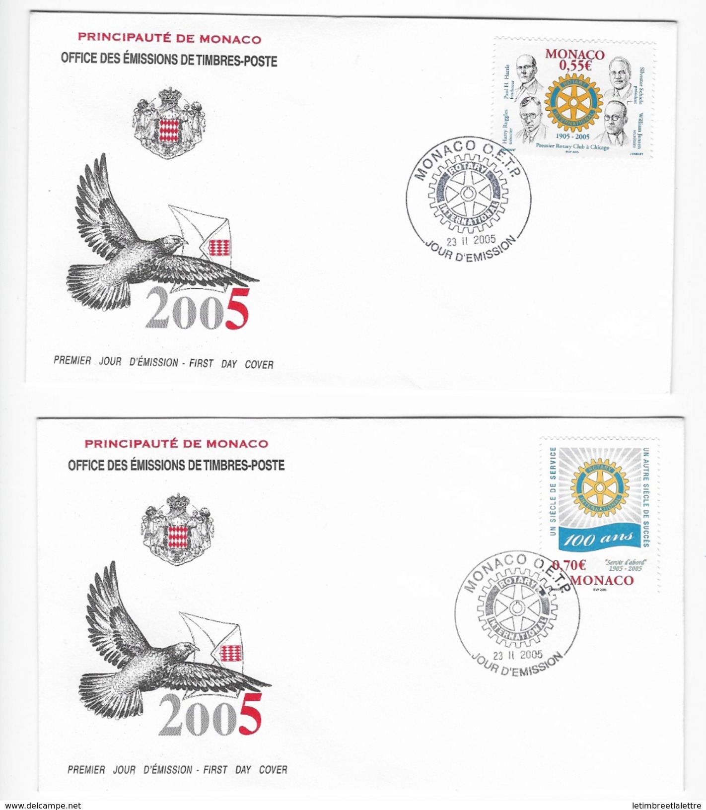 FDC Monaco Année 2005 - FDC