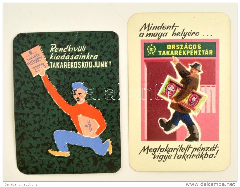 1957, 1959 Takar&eacute;kbet&eacute;tk&ouml;nyv 2 Db Klf K&aacute;rtyanapt&aacute;r. - Advertising