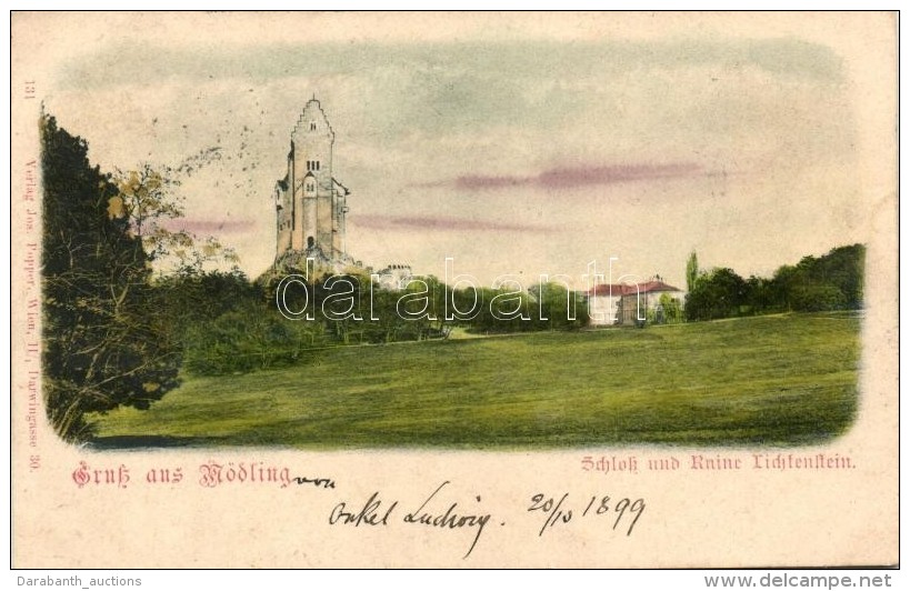 * T2 1899 M&ouml;dling, Schloss Und Ruine Lichtenstein / Castle And Ruins - Non Classificati