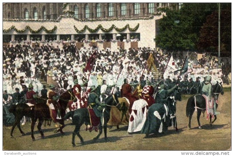 T2 1908 Vienna, Wien; Huldigungs Festzug, K&ouml;nig Rudolf V. Habsburg Mit Dem Deutschen Heerbann / King Rudolf Of... - Non Classificati