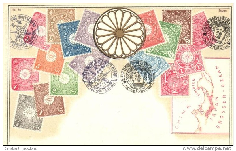** T1/T2 Japan - Set Of Stamps, Ottmar Zieher's Carte Philatelique Nr. 85. Litho - Non Classificati
