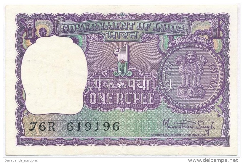 India 1980. 1R T:III TÅ±ly.
India 1980. 1 Rupee C:F Needle Holes
Krause 77 - Non Classificati