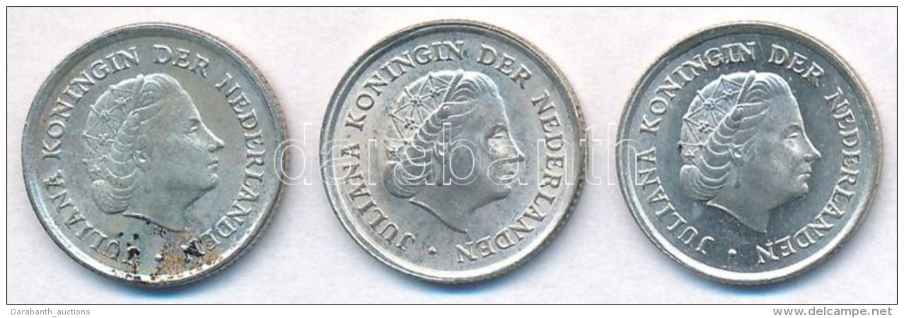 Holland Antill&aacute;k 1966-1970. 1/10G Ag 'Julianna' (3x) T:1-
Netherlands Antilles 1966-1970. 1/10 Gulden Ag... - Non Classificati