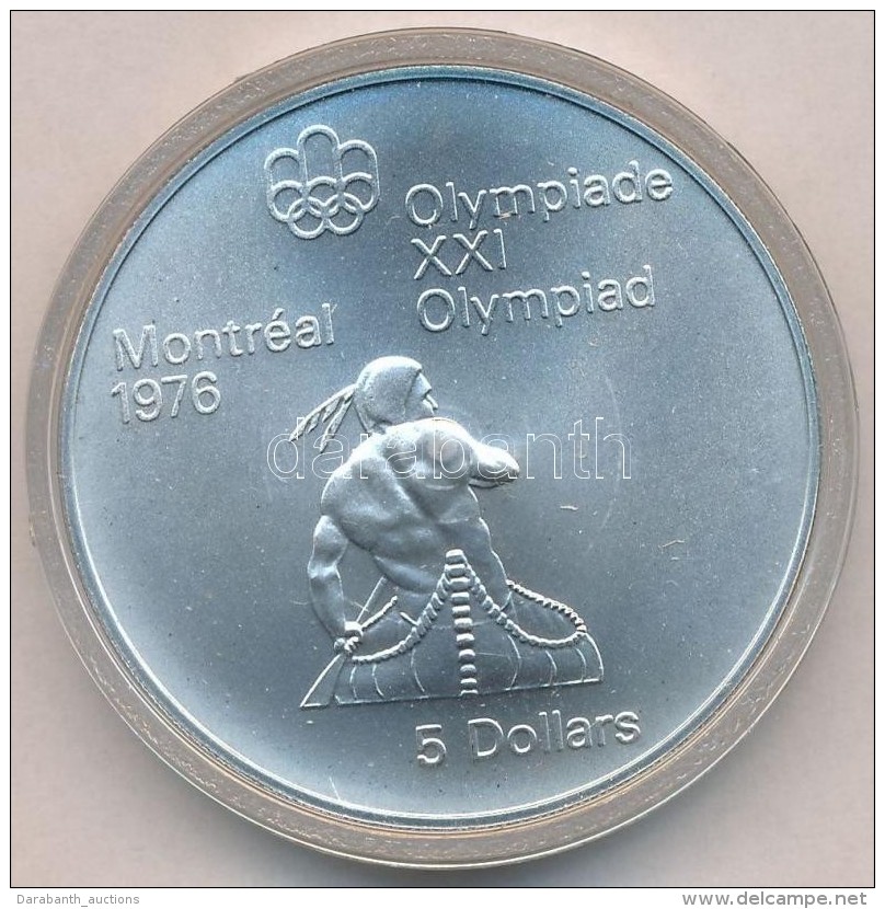 Kanada 1974. 5$ Ag 'Montreali Olimpia - Kenuz&aacute;s' T:BU 
Canada 1974. 5 Dollars Ag 'Montreal Olympic Games -... - Non Classificati