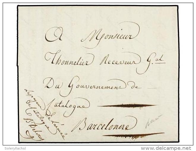 ESPA&Ntilde;A: PREFILATELIA. 1810. BARCELONA Correo Interior, Marca De Franquicia &acute;Le Payeur De L&acute;anne... - Autres & Non Classés