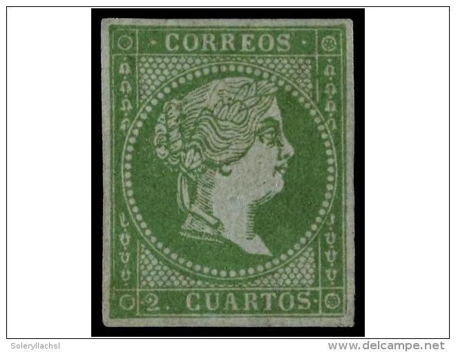 (*) ESPA&Ntilde;A. Ed.39. 2 Cuartos Verde. PIEZA DE LUJO. Cert. GRAUS. Cat. 3.900&euro;. - Andere & Zonder Classificatie