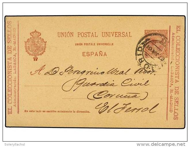 ESPA&Ntilde;A ENTEROS POSTALES. Ed.31. 1901. Entero Postal De 10 Cts. Rojo Con Sobreimpresi&oacute;n EL... - Autres & Non Classés