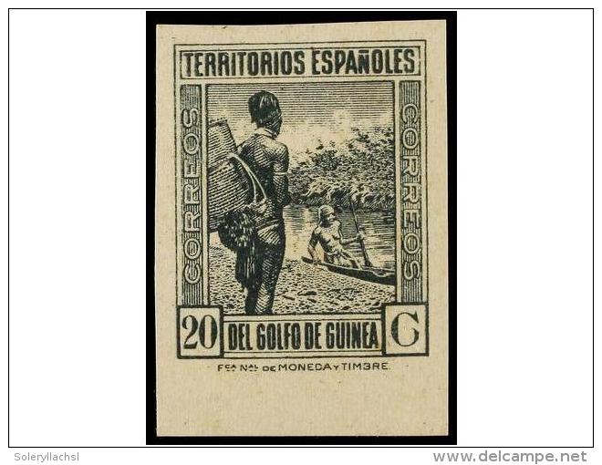 ** COLONIAS ESPA&Ntilde;OLAS: GUINEA. Ed.265cca. 20 Cts. Verde Gris CAMBIO DE COLOR SIN DENTAR. No... - Other & Unclassified