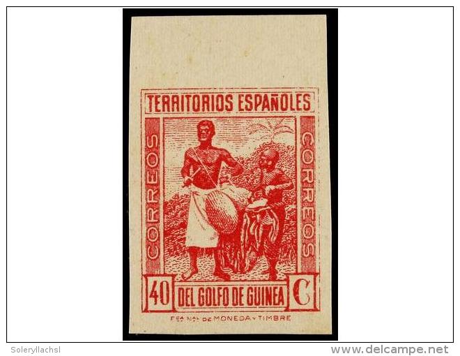 ** COLONIAS ESPA&Ntilde;OLAS: GUINEA. Ed.266cc. 40 Cts. Rosa CAMBIO DE COLOR SIN DENTAR. No... - Autres & Non Classés