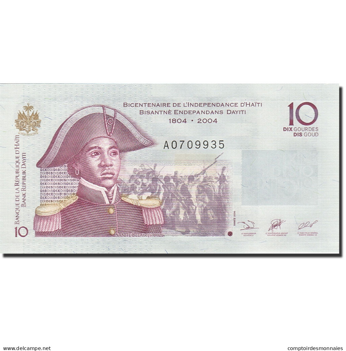 Billet, Haïti, 10 Gourdes, 2004, 2004, KM:272a, NEUF - Haïti