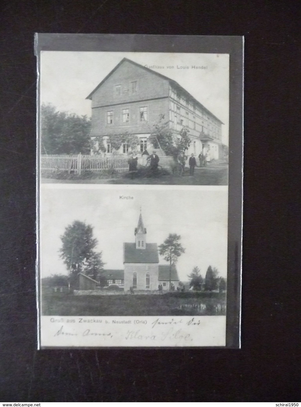 Gruß Aus Zwackau B. Neustadt Orla 1907 ? Mit Gasthaus Rosendorf - Triptis