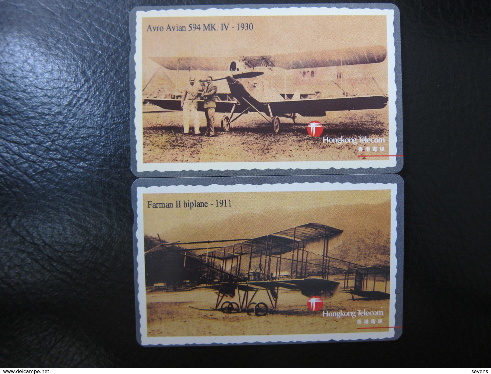 Private Issued Autelca Phonecard,Hong Kong Historial Aircraft,two Cards From A Set Of 4 ,used - Hong Kong