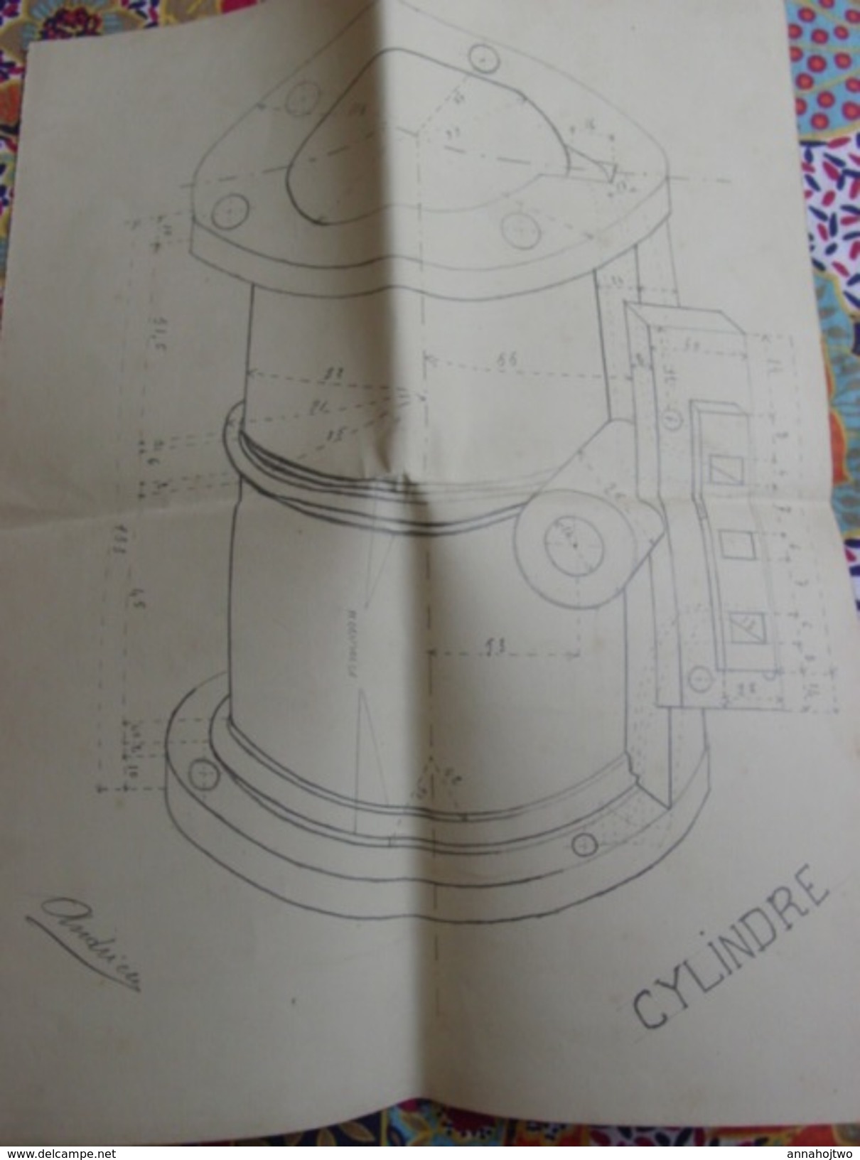 Mécanique * Lot De Dessins Techniques Au Trait "Cylindre,Palier Graisseur,Robinet à Boisseau ",ann.20.(4ff) - Machines