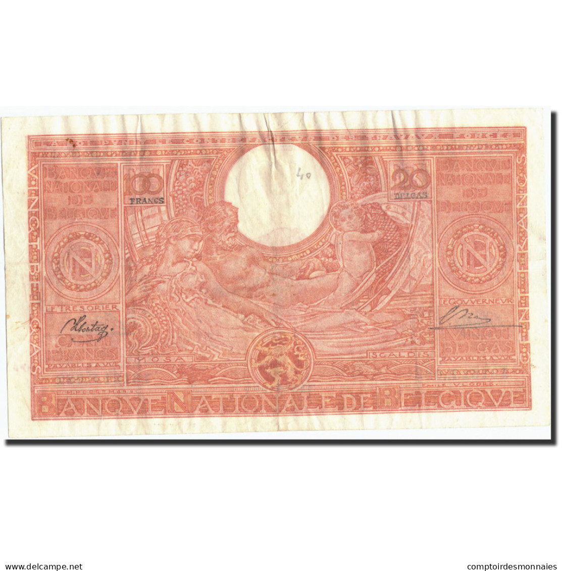 Billet, Belgique, 100 Francs-20 Belgas, 1944, 1944-11-04, KM:113, TB+ - 100 Francs-20 Belgas