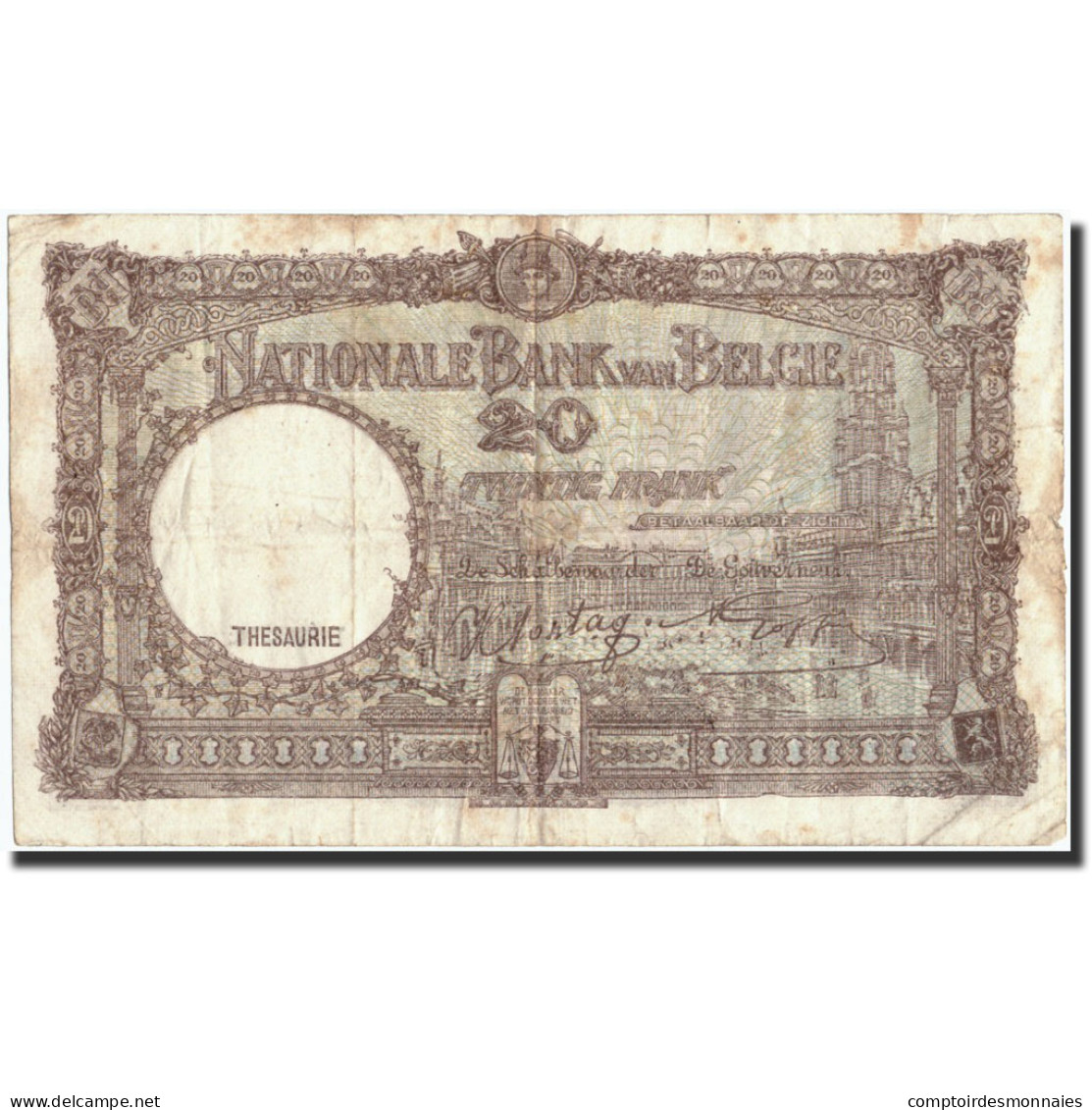 Billet, Belgique, 20 Francs, 1943, 1947-01-27, KM:111, TB - 20 Francs