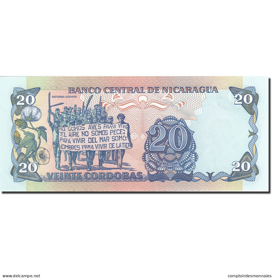 Billet, Nicaragua, 20 Cordobas, 1985-1988, 1985, KM:152, NEUF - Nicaragua