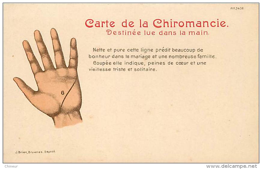 CARTE DE LA CHIROMANCIE DESTINEE LUE DANS LA MAIN THEME VOYANCE  SERIE DE 7 CARTES - Altri & Non Classificati