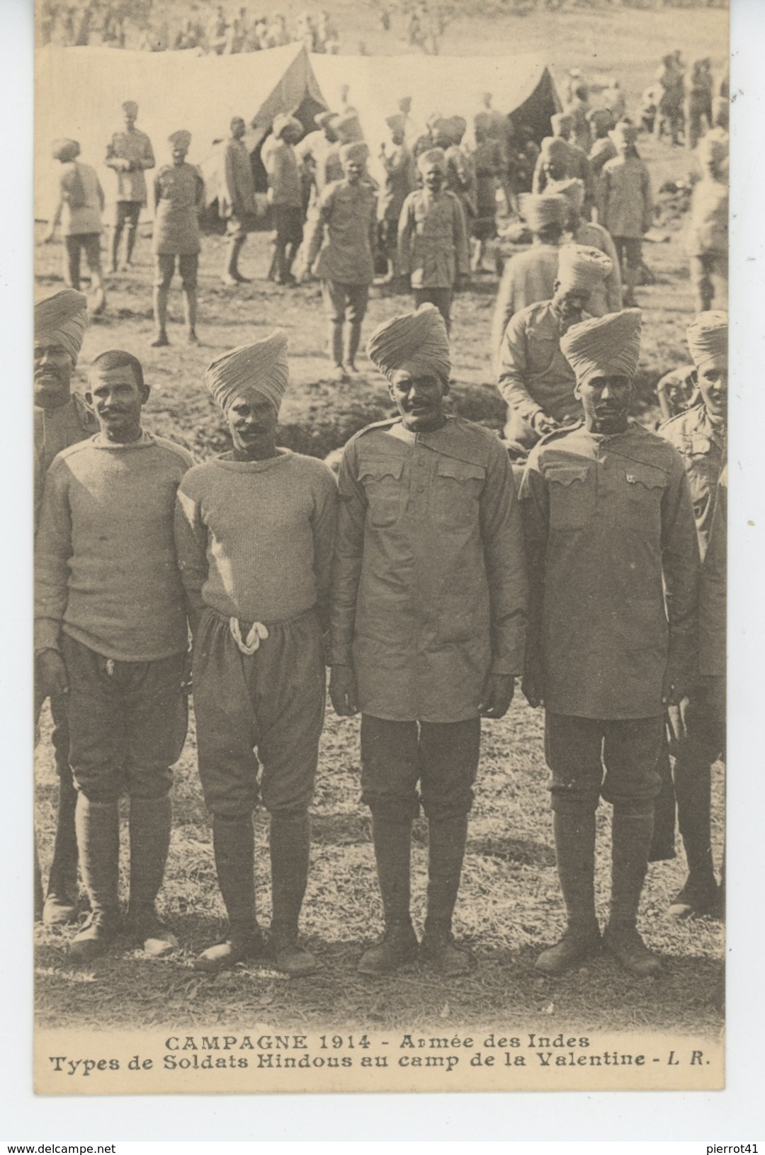 GUERRE 1914-18 - Armée Des Indes - Types De Soldats Hindous Au Camp De La Valentine - War 1914-18