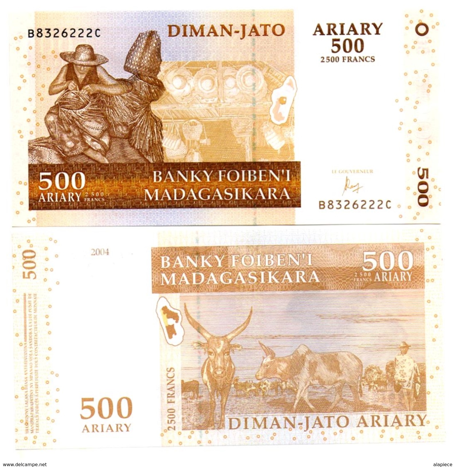 Madagascar - 500 Ariary 2004 (UNC) - Madagaskar