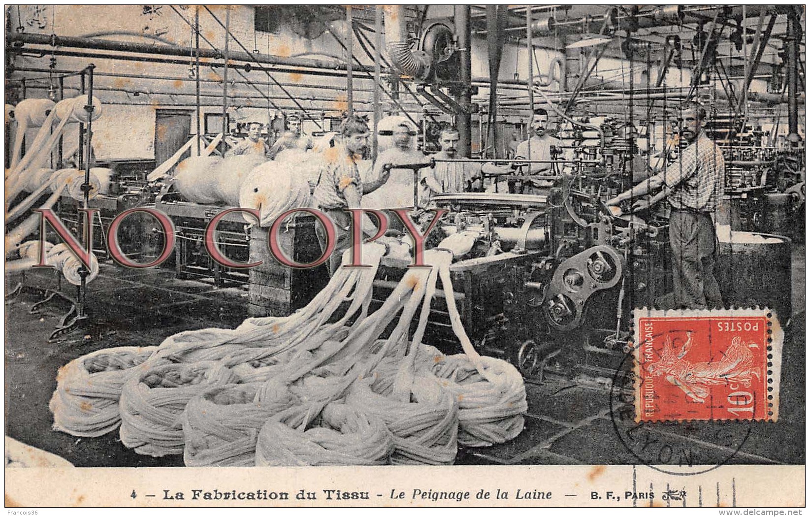 59 - Roubaix - La Fabrication Du Tissu - Le Peignage De La Laine - Métier Usine - Roubaix