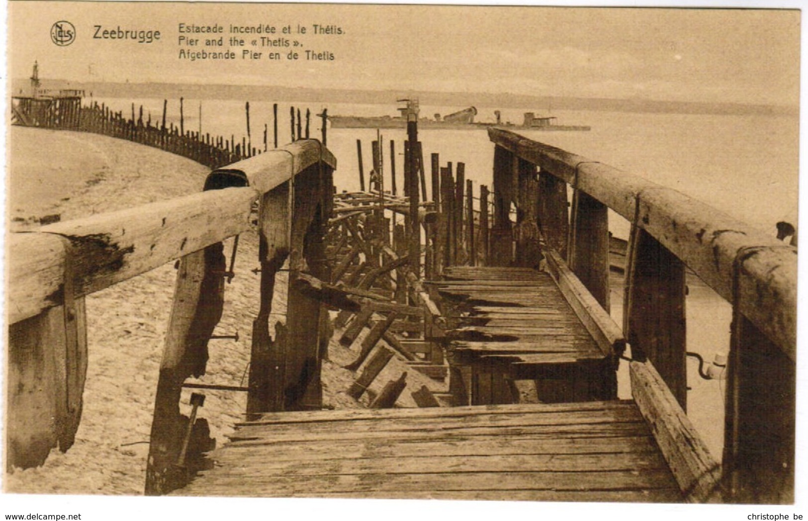 Zeebrugge, Afgebrande Pier En Thetis (pk35276) - Zeebrugge