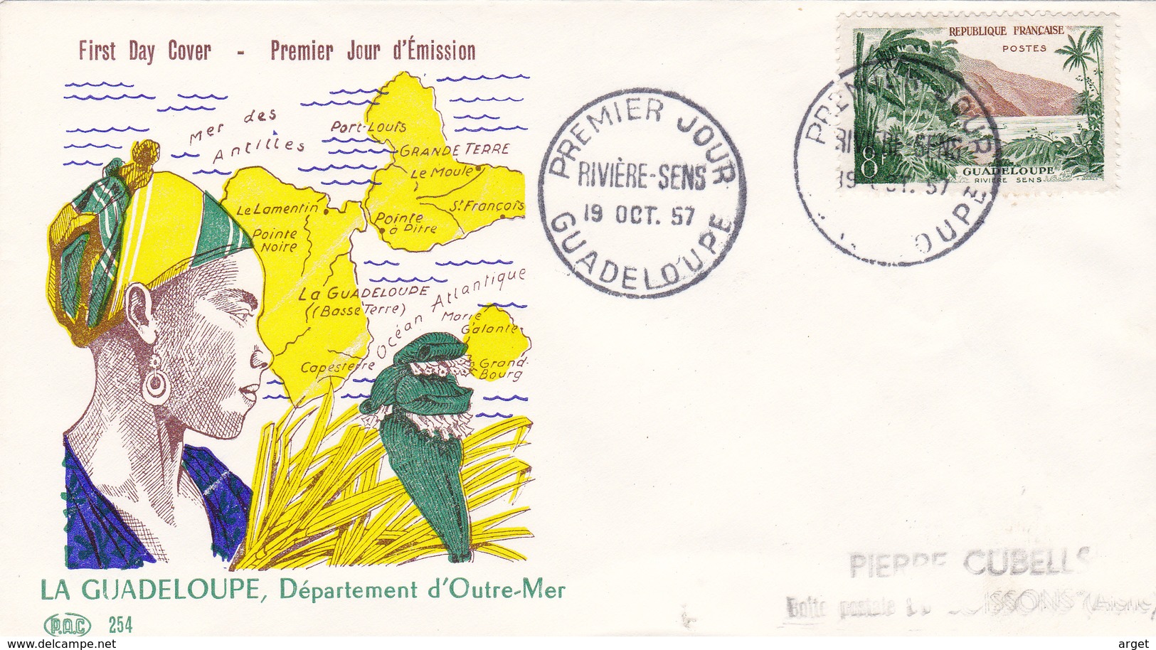 FDC FRANCE N° Yvert 1125 (GUADELOUPE) Obl Sp 1er Jour - 1950-1959